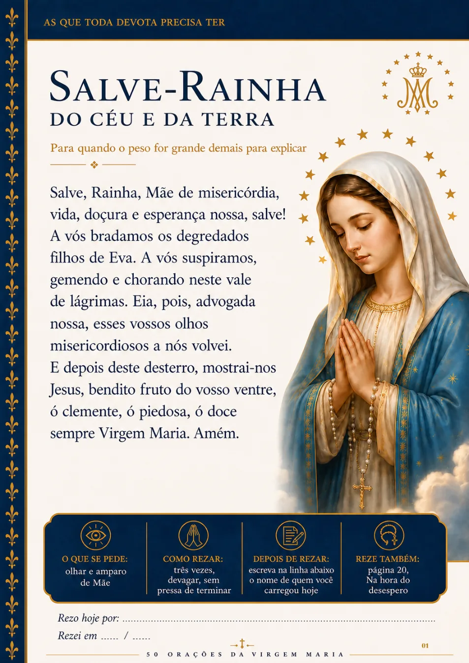 A Salve-Rainha em letra grande